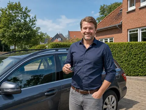 Verkäufer aus Kitzingen mit dem verkauften Fahrzeug